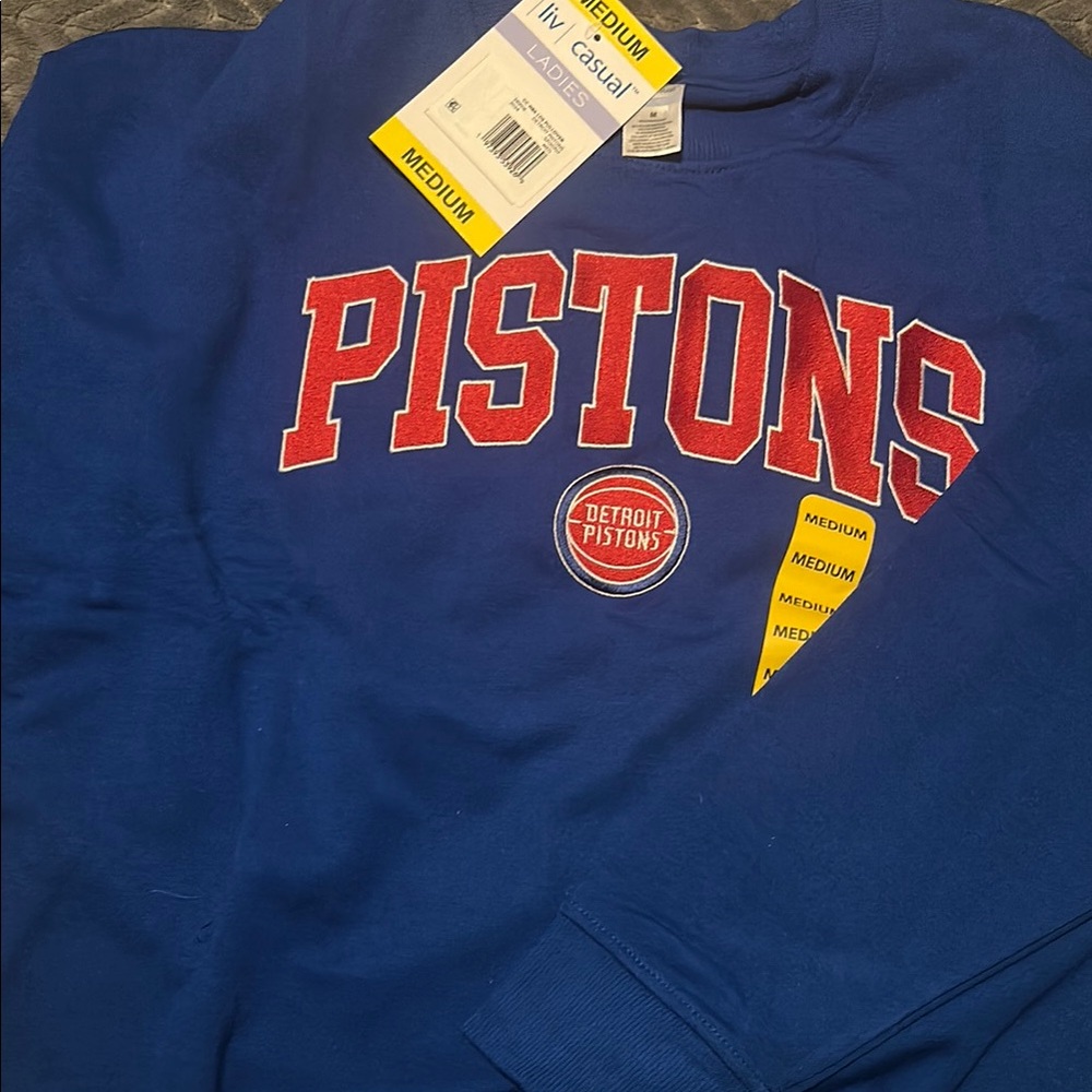 NEW Women's Detroit Pistons Blue Sweatshirt